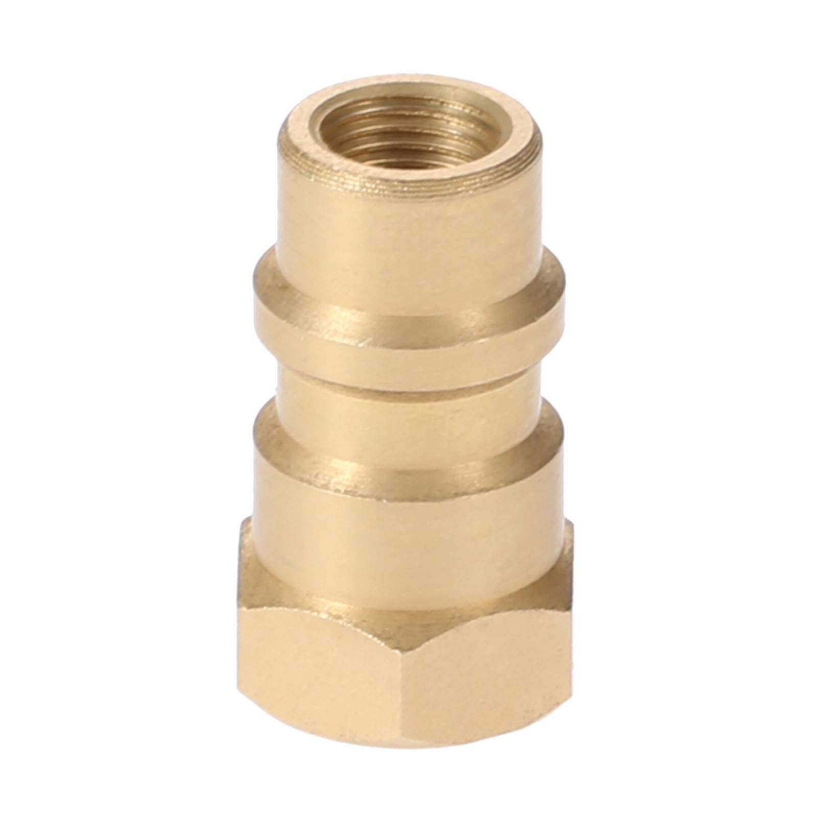 Aupoko R134A Adapter, R12 R22 R502 auf R134A Schnelladapter aus Aluminiumlegierung, mit 1/4 SAE und 8v1 Gewinde für Auto Klimaanlage Kältemittel Laden (Gold) von Aupoko