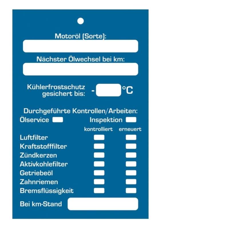 AUPROTEC Kundendienst Anhänger Serviceanhänger Werkstatt Spiegelanhänger Auswahl: 10 Stück, Anhänger Inspektionsanhänger von AUPROTEC