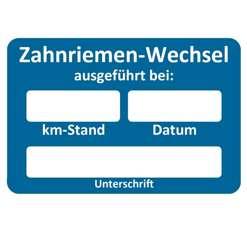 AUPROTEC Kundendienst Aufkleber Werkstatt Serviceaufkleber Auswahl: 10 Stück, Zahnriemenwechsel bei von AUPROTEC