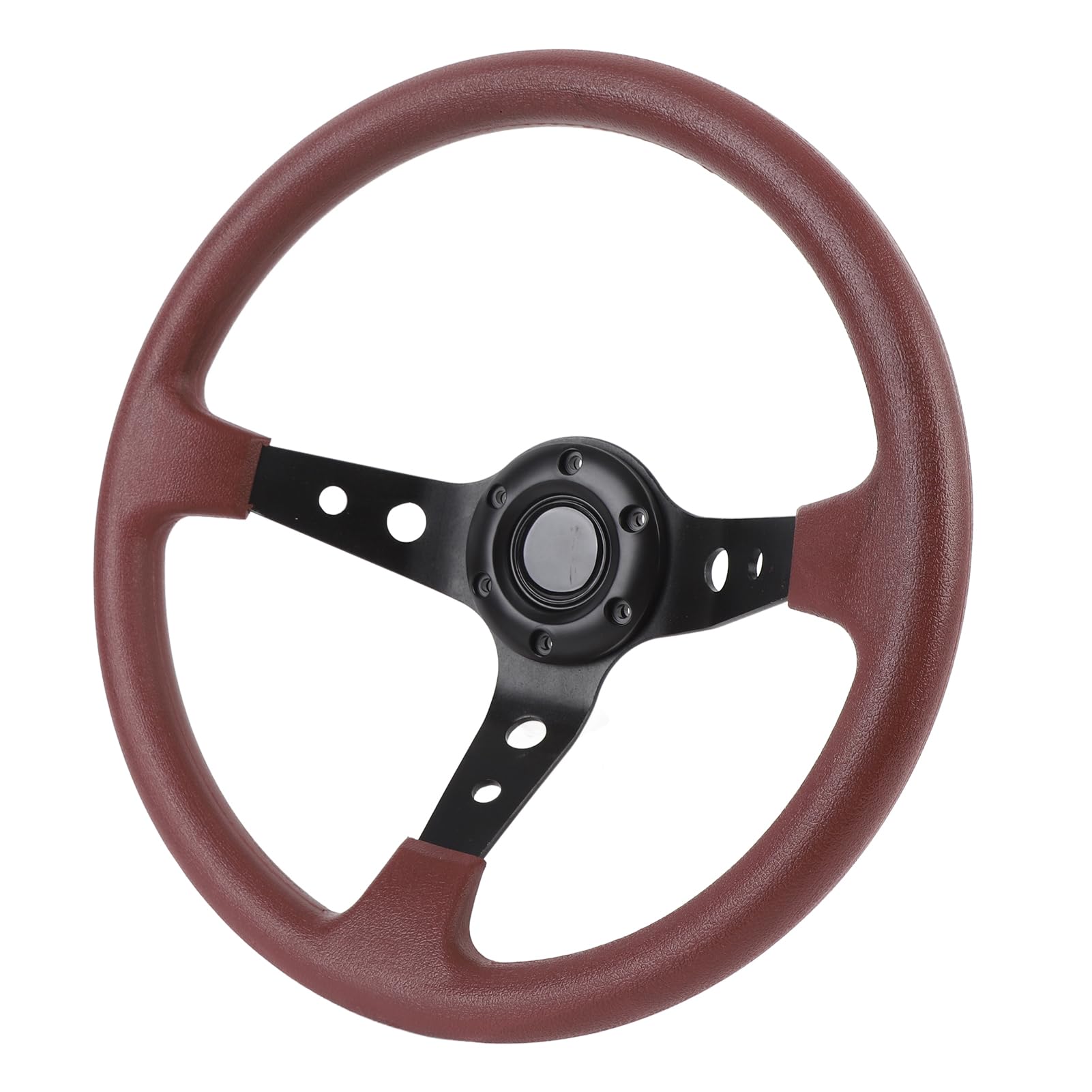 14in Car Steering Wheel PU Aluminium, Stylish Look Enhanced Comfort Racing Steering Wheel with Horn Button for 6 Hole von Ausla