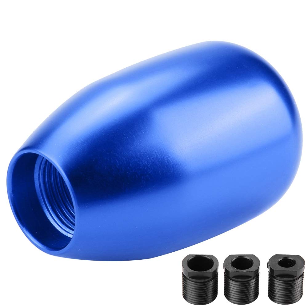 5 Gang Universal Schaltknauf Schalthebel Metal Gear Shift Knob Schaltknüppel mit 3 Adapter (8mm, 10mm, 12mm) für Manueller Autos (Blue) von Ausla