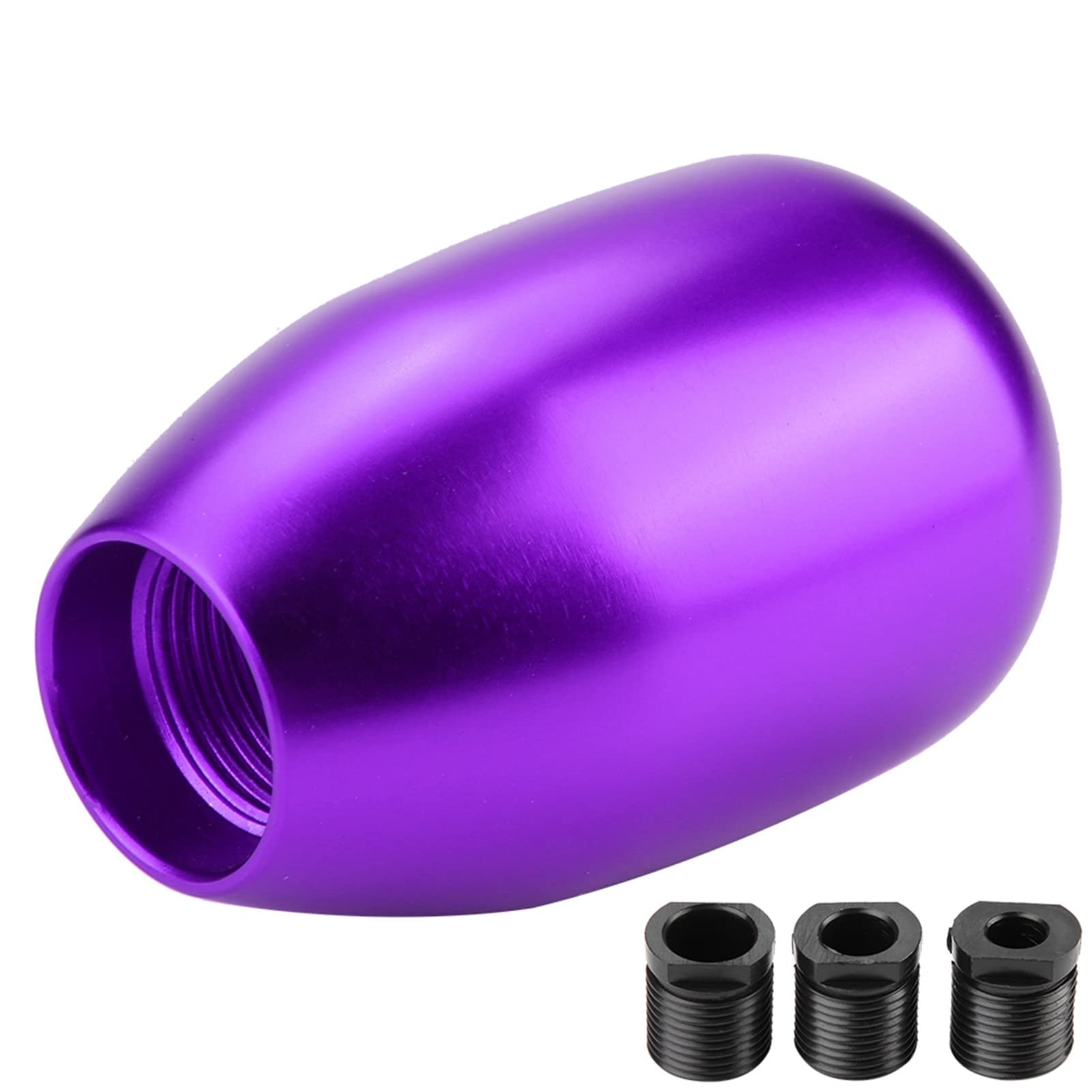 5 Gang Universal Schaltknauf Schalthebel Metal Gear Shift Knob Schaltknüppel mit 3 Adapter (8mm, 10mm, 12mm) für Manueller Autos (Purple) von Ausla