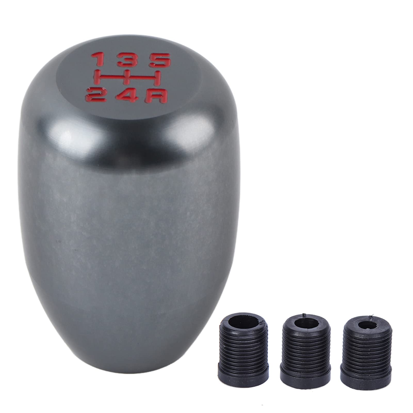 5 Gang Universal Schaltknauf Schalthebel Metal Gear Shift Knob Schaltknüppel mit 3 Adapter (8mm, 10mm, 12mm) für Manueller Autos (Ti-Farbe) von Ausla