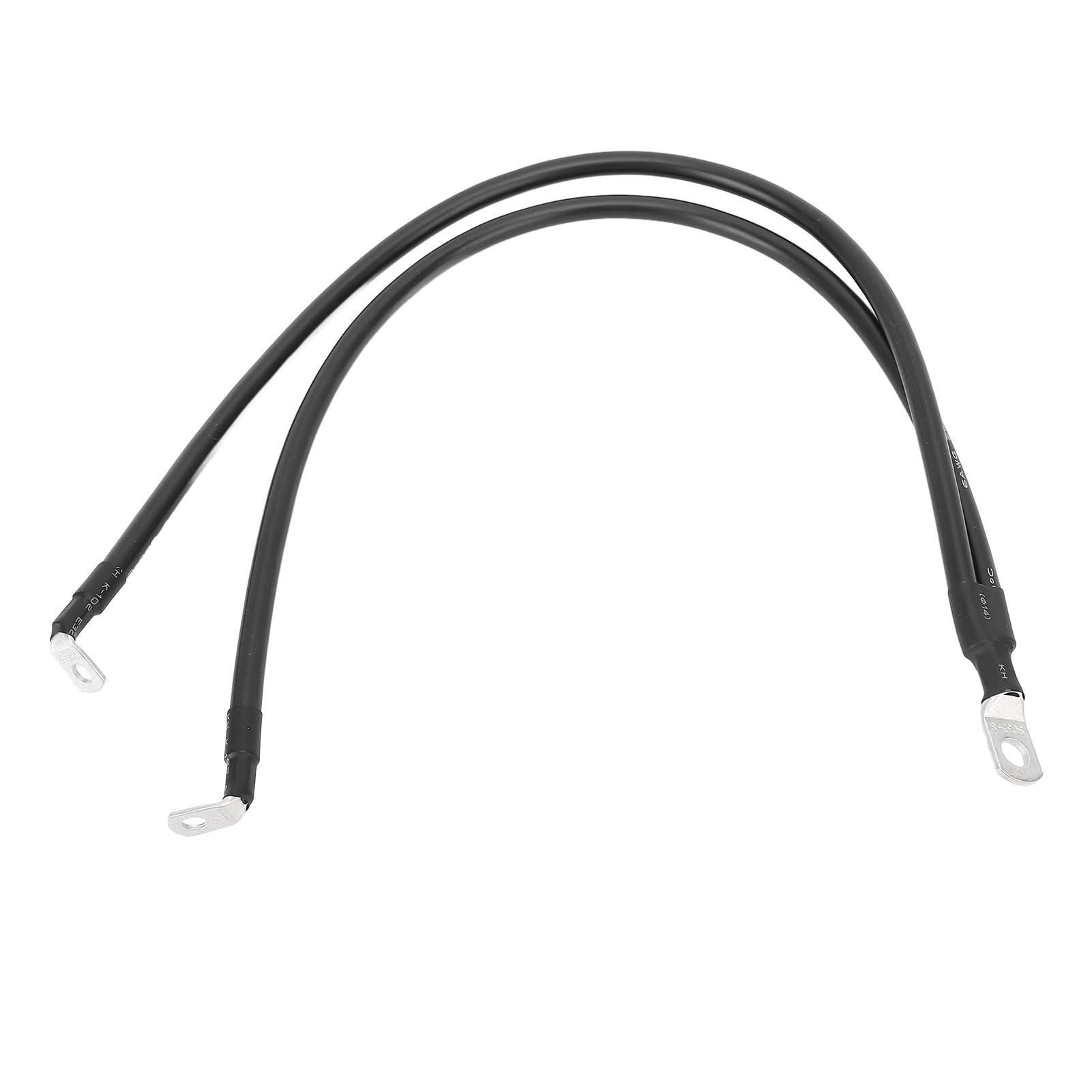 6AWG -Batteriekabel, Extra Flexibler Gummi, 90 ° Drahtanschlüsse für Hohe Stromausrüstung, Meeres, Motorrad, Auto, Traktor, Geeignet für Solarwechselrichter Geeignet (0,6 m / 2ft) von Ausla