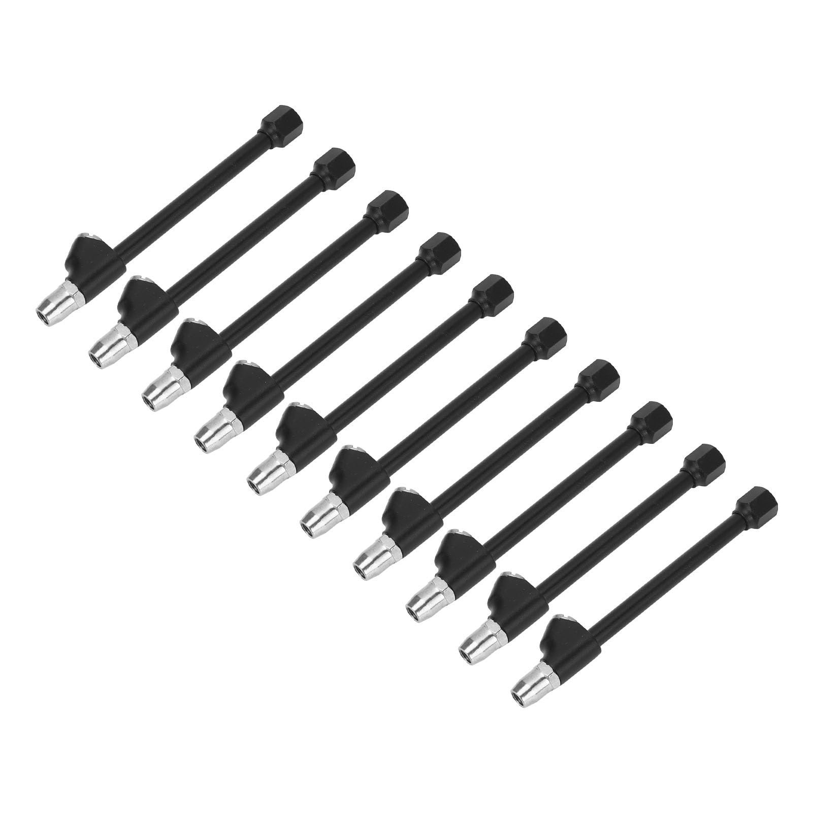 Ausla 10 pcs Dual Head Air Chuck Ersatz 1/4 FNPT,Verlängerter Dual-Head-Air-Chuck,Luftdruckprüfer mit Doppelkopf,Dual-Head-Air-Chuck 2-Wege-Verbindung von Ausla