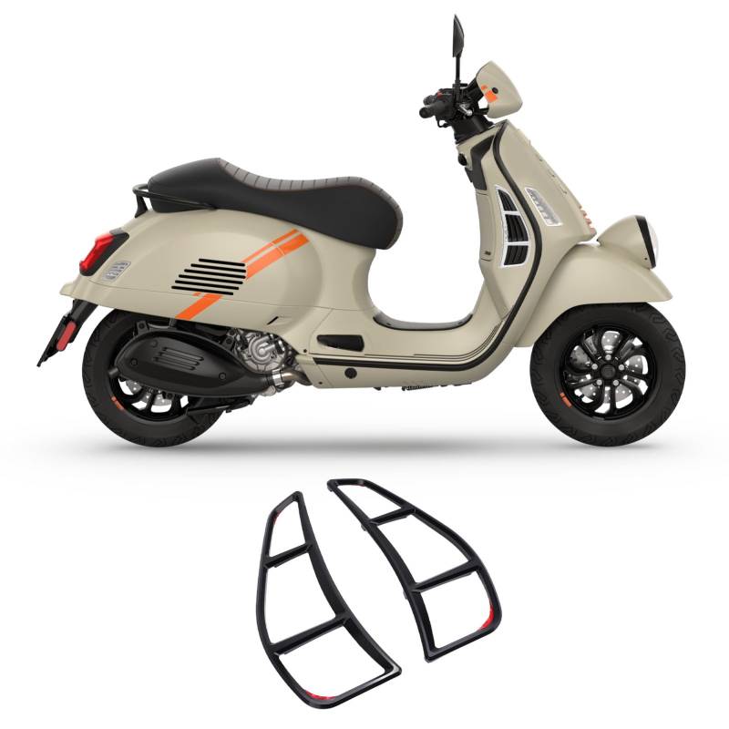 Ausla 125 2023+ 300, 300 Super Motorrad Kühlerschutzgitterabdeckung, Kühlerschutzabdeckung aus Aluminiumlegierung mit Fluiddynamik für GTS 125 300 2023+, GTS 300 Super 2023+ (Black) von Ausla