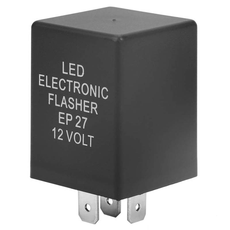 Ausla EP27 5-poliges LED-Blitzrelais, Einfaches Plug-and-Play für LED- oder Normale Lichter mit Hyper Flash Fix 12 V von Ausla