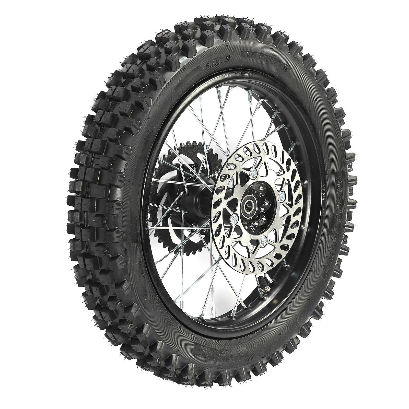 Dirt Bike Hinterradfelgen-Reifenbaugruppe, für Apollo SSR Tao Kayo 110 125 150, mit 15 Mm Welle, 190 Mm Bremsscheibe, 420 41T Ritzel, Geeignet für Dirt Bike von Ausla