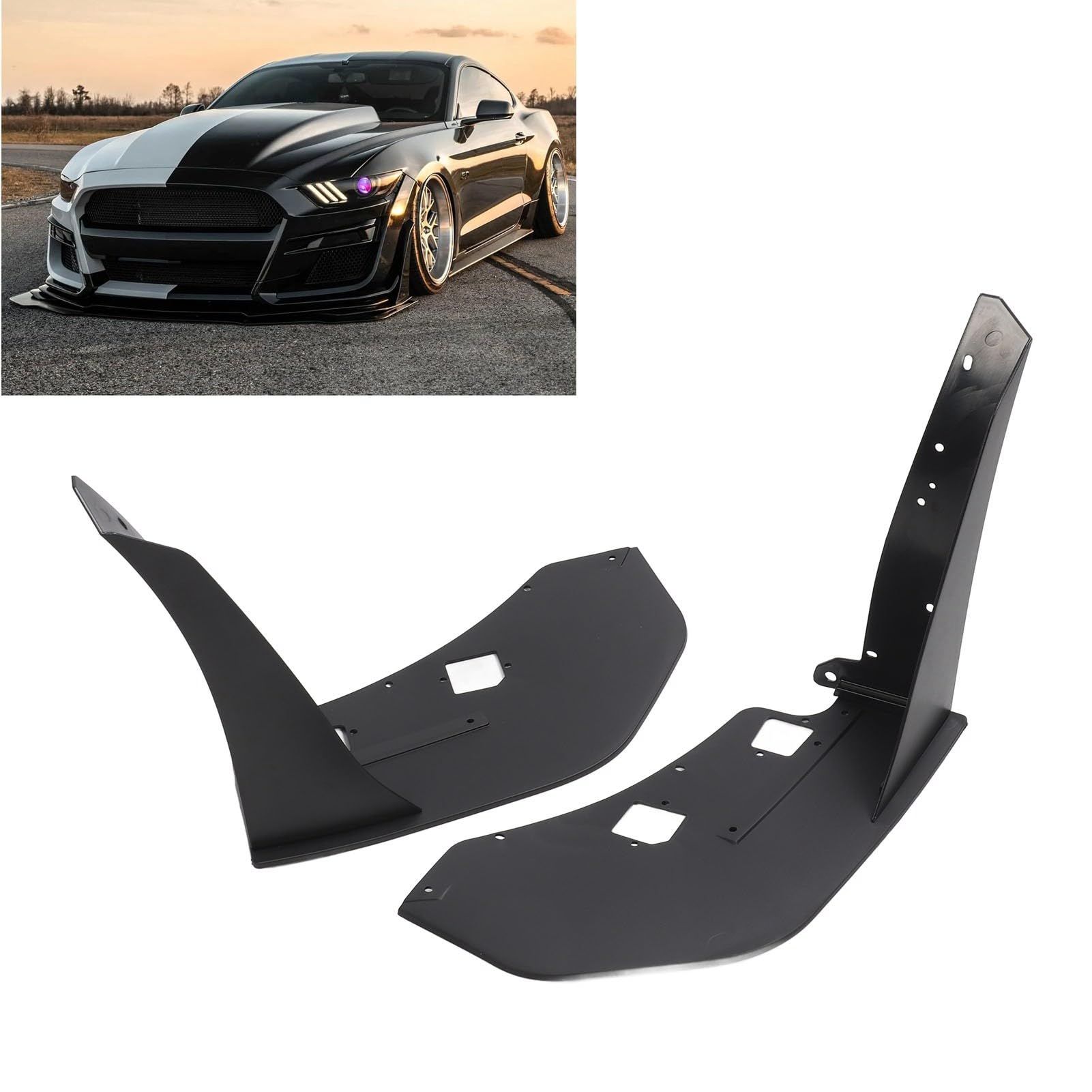 Frontkinn-Spoiler-Winglet, GT500 2014–2021, ABS-Material, Verbessert die Aerodynamik Gegen Kratzer von Ausla