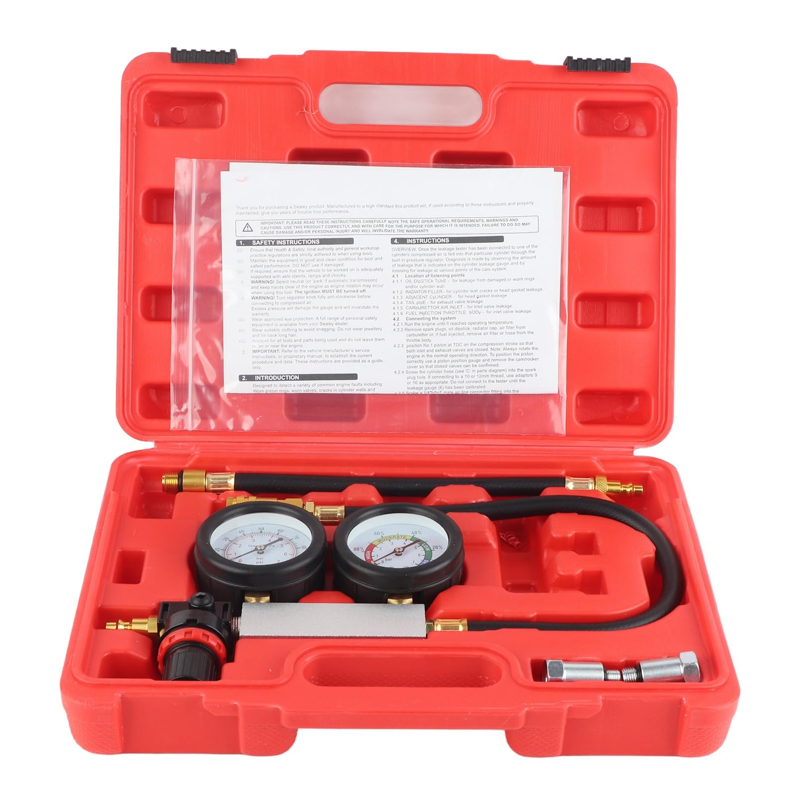 Kompressionstester TU-21 Kompressionsprüfer Set 4 Stück Zylinderdruck Tester Compression Tester Kit von Ausla