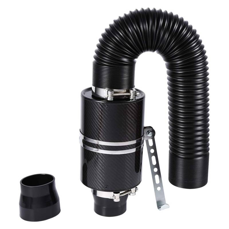 Luftfilter, Ansaugluftfilter Universal Car 3"Kohlefaser-Kaltluftfilter-Kit mit beiliegendem Ansaug-Induktionsrohr Für Alle Fahrzeuge von Ausla