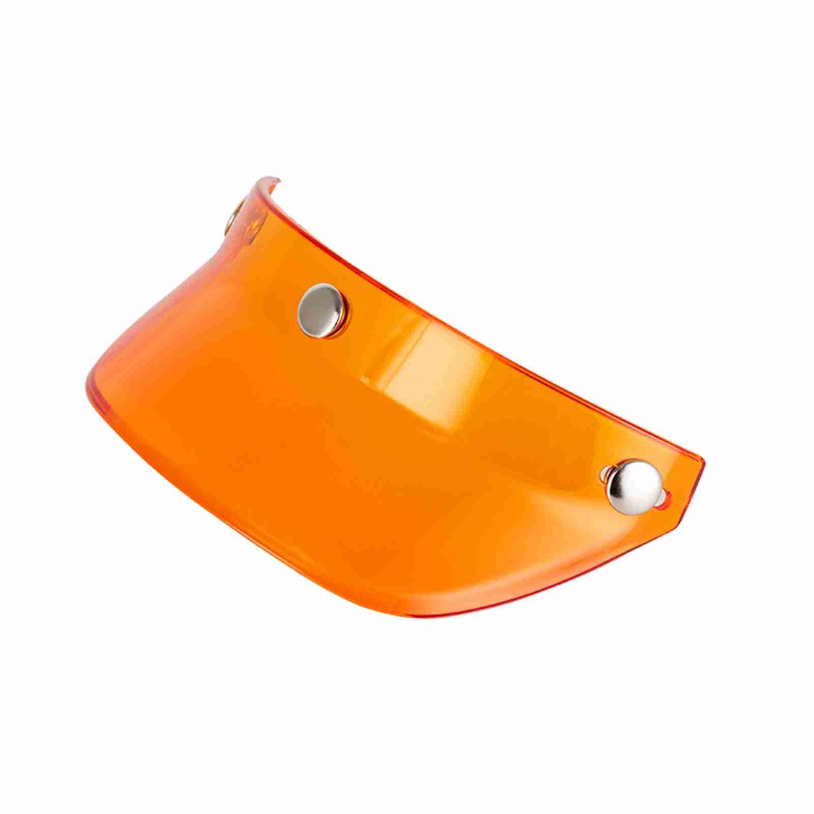 Motorrad Helm Peak Open Face Sun Shade Visier mit 3 Schnappkanpfenkompatiabel mit 3/4 Offenem Gesicht und Halbhelmen (ORANGE) von Ausla