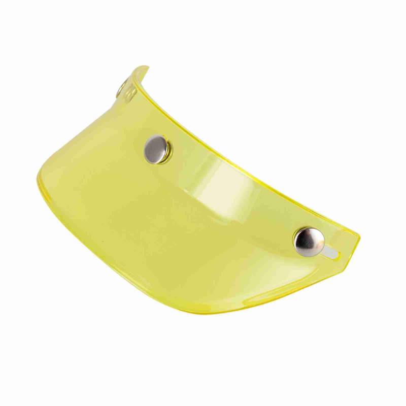 Motorrad Helm Peak Open Face Sun Shade Visier mit 3 Schnappkanpfenkompatiabel mit 3/4 Offenem Gesicht und Halbhelmen (Yellow) von Ausla