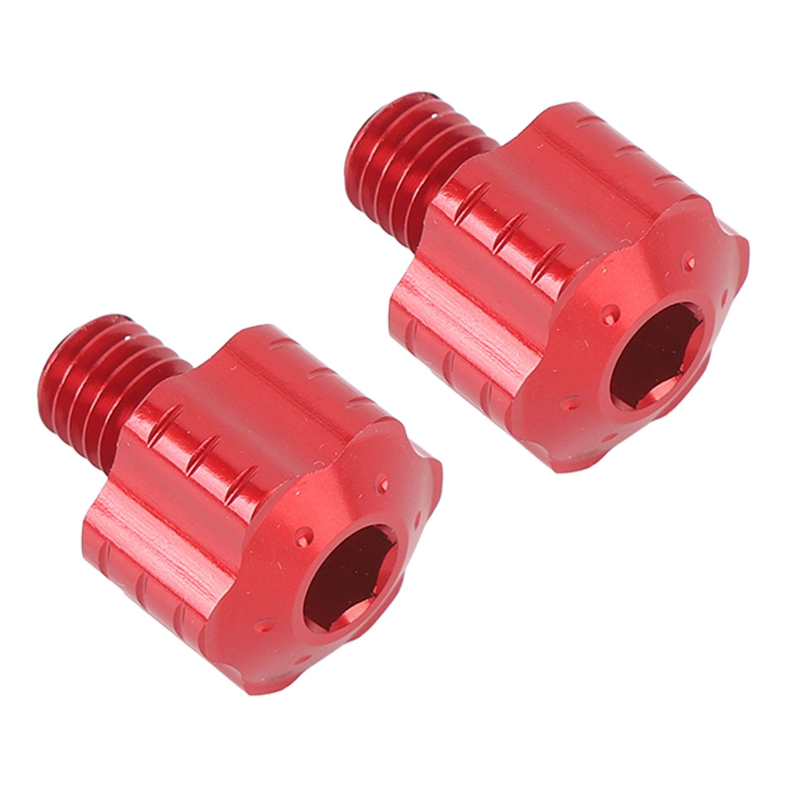 Motorradspiegelmontagadapterschrauben, 2Pcs CNC -Technologie Aluminiumlegierungshöhe Einstellschraube Rückspiegelkonverter für 8 -mm -Motorrad (Rot) von Ausla