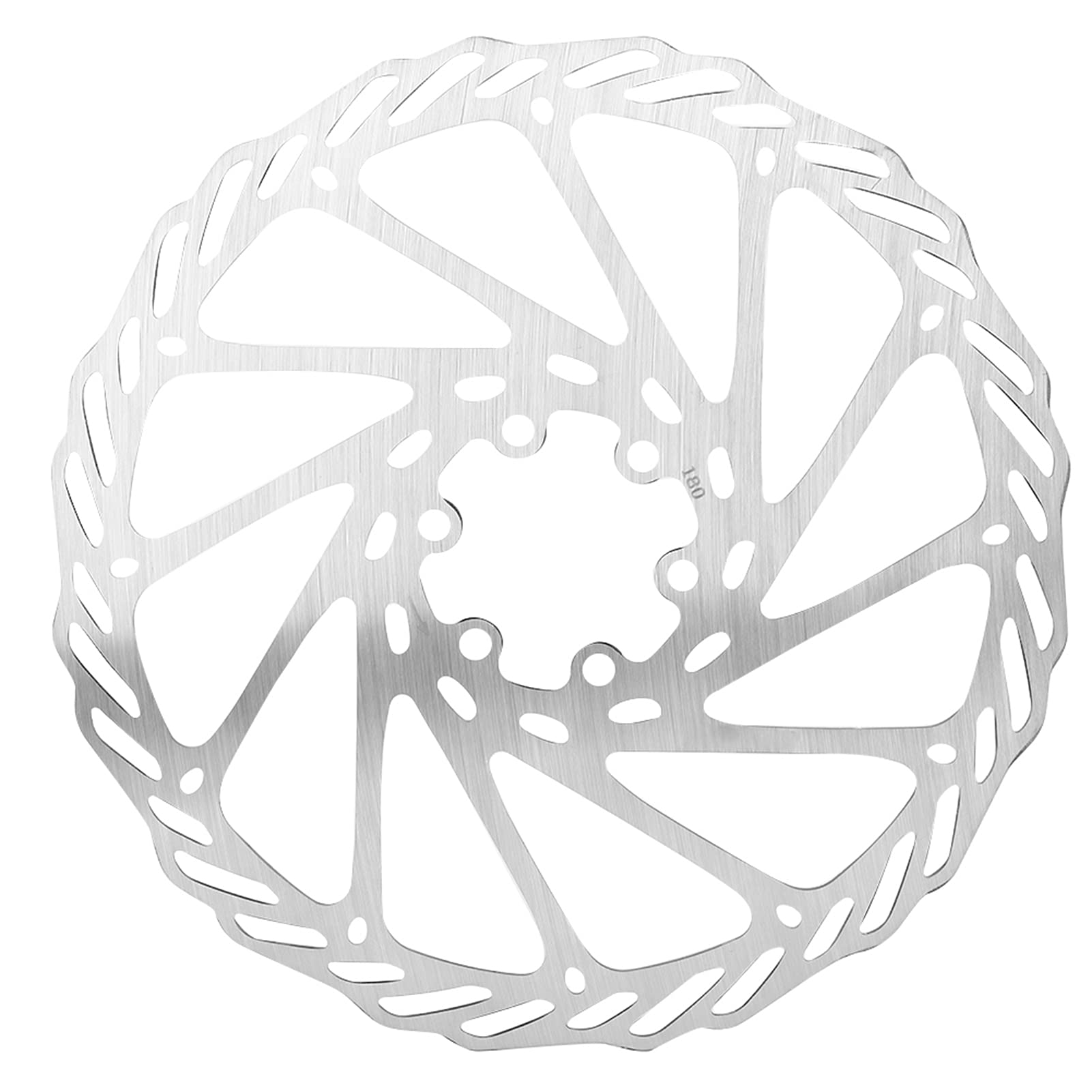 Mountainbike-Edelstahl-Bremsscheibe, Fahrrad-Bremsbelag, Bremsteil für Downhill-Fahrten, Silber, 203 Mm (180mm) von Ausla