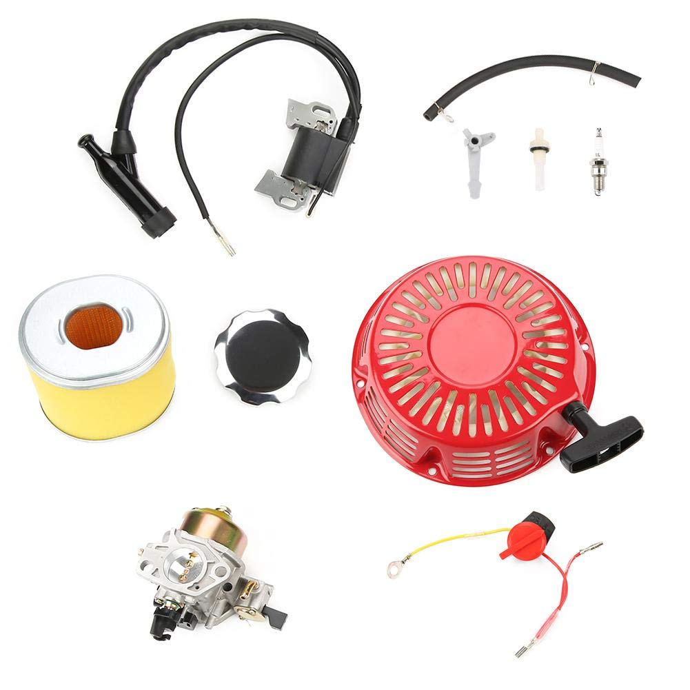 Vergaser, 9 tlg. Benzinmotor Verbrauchsmaterial Set, Vergaser + Zündspule + Luftfilter für GX340 und GX390 von Ausla