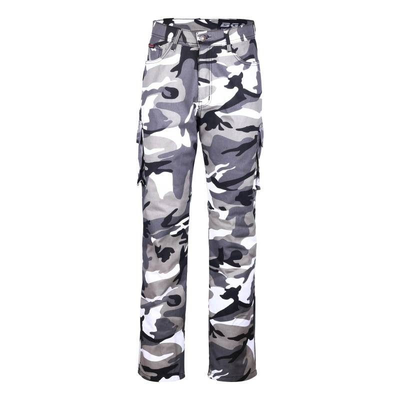 Bikers Gear - Motorrad-Jeans/Cargohose, Braun (Grey Camo), 30R UK / 40R EU von Bikers Gear