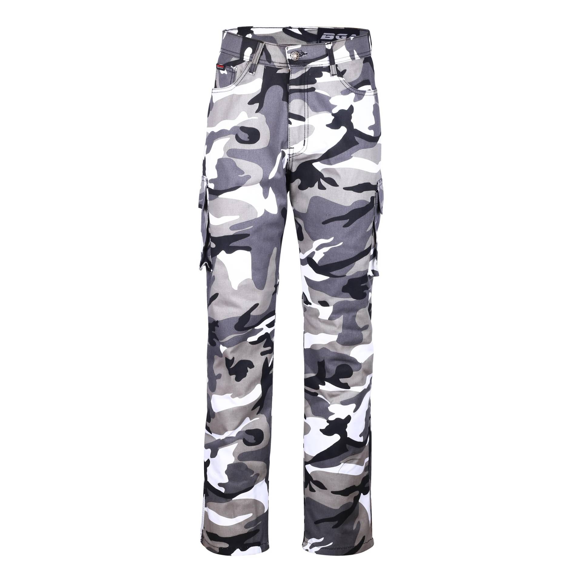 Bikers Gear - Motorrad-Jeans/Cargohose, Braun (Grey Camo), 40R UK / 50R EU von Bikers Gear