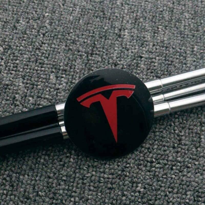 4 Stück 56 mm Auto-Radkappen-Aufkleber für Tesla Model 3 X S Y 3D Radnabendeckel Auto Logo Aufkleber, A, Normal-C von AusuB