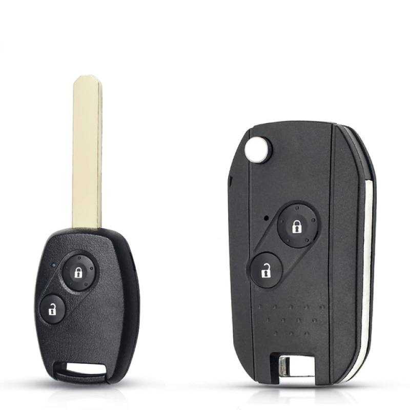 2/3/4 Tasten Flip Car Remote Key Shell Fob für Honda Fit CRV Civic Insight Ridgeline HRV Jazz Accord Key Case Gehäuse von AutOcean