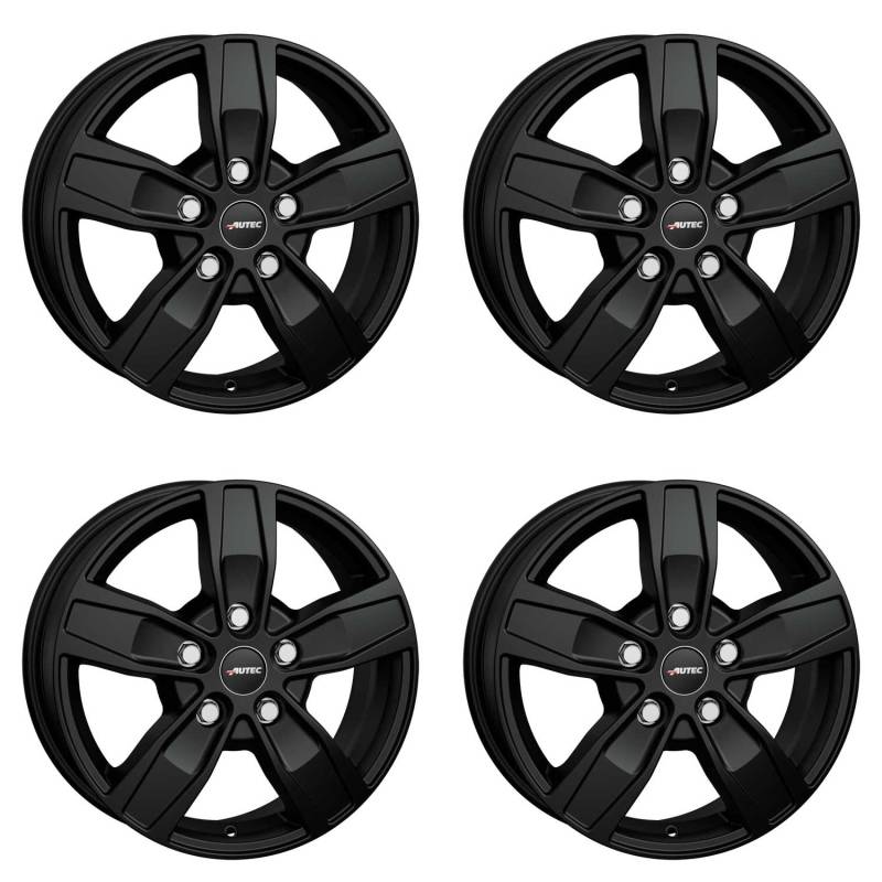 4x Autec Felgen QUANTRO 7.0x17 ET60 5x118 Schwarz matt kompatibel mit Opel Movano von Autec