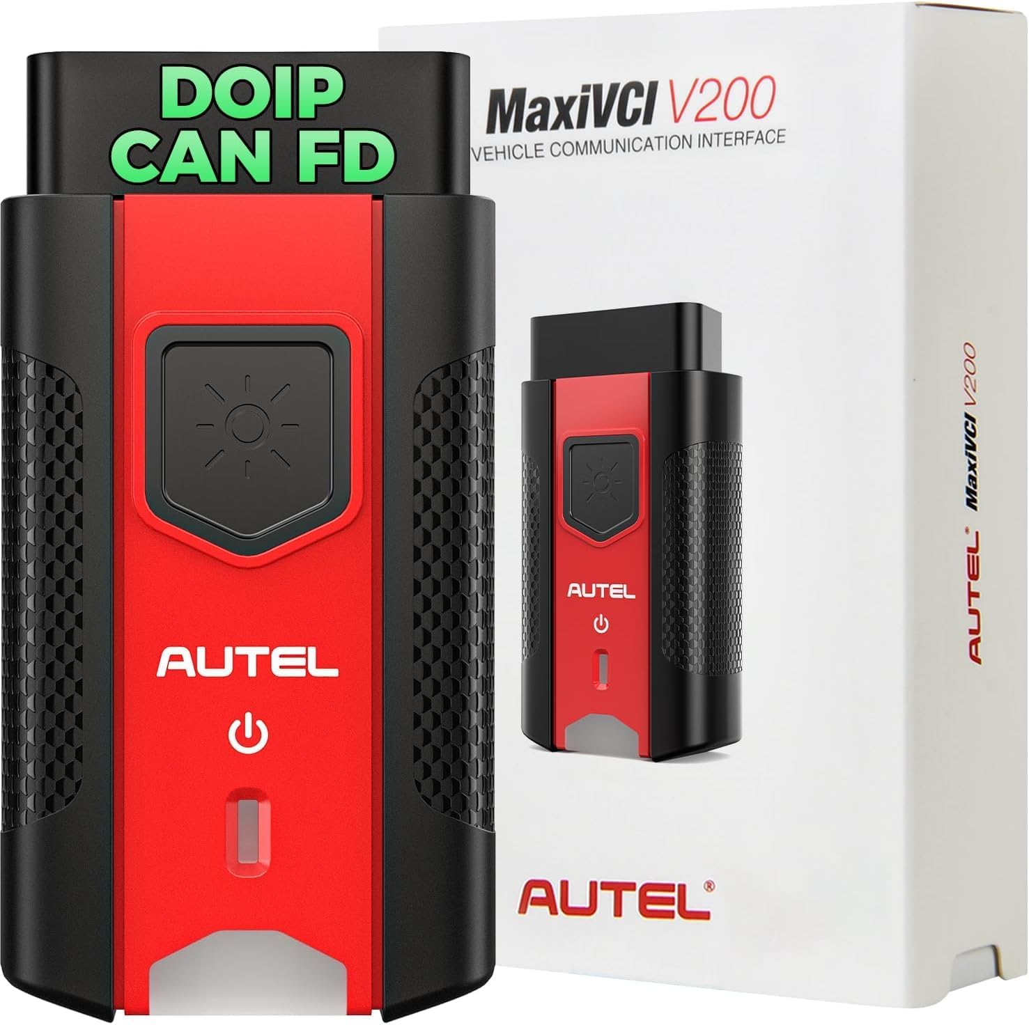 Autel MaxiVCI V200 VCI200 Wireless Dongle, 2025 VCI 200 OBD2 Anschlussadapter, Auto Kommunikationsschnittstelle, Funktioniert mit MaxiSys MS906 PRO MS906 PRO-TS KM100 BT608 BT609 ITS600 MK906 PRO-TS von Autel