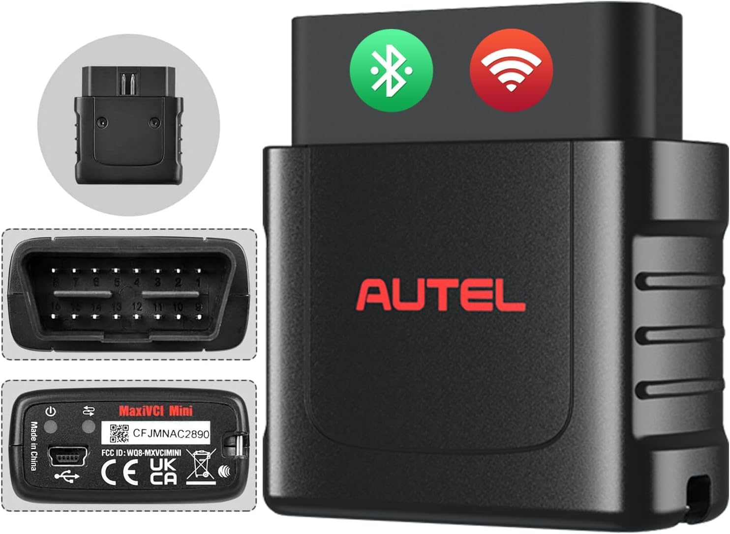 Autel MaxiVCI VCI Mini Wireless Diagnoseschnittstelle, 2024 Neuester Fahrzeug Wireless Dongle, Funktioniert mit Autel MaxiCOM MK808BT PRO MP808BT Pro MK808S-TS MX808S-TS MP808S-TS MK808TS MP808TS von Autel