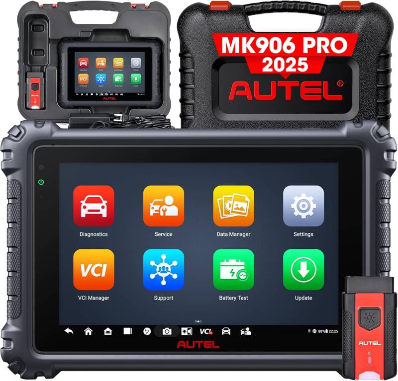 Autel Auto Diagnosegerät MaxiCOM MK906Pro OBD2 Scanner, Upgrade von MK908/MS906BT, Gleich wie MS906 Pro, ECU-Codierung, Bidirektionale Kontrolle, 36+ Dienste, 10 Hohes-Ende-Funktionen, Alle System von Autel