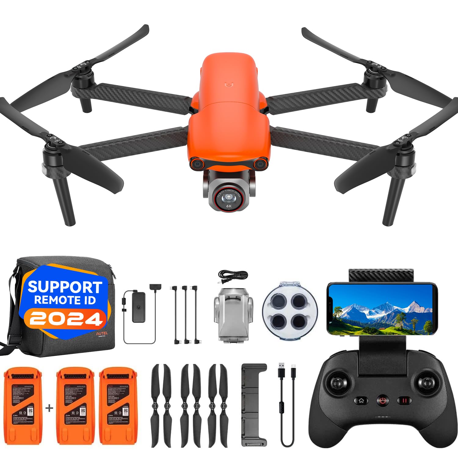 Autel Robotics EVO Lite+ Premium Bundle, 2,5 cm CMOS-Sensor mit 6K HDR-Kamera, 3-Achsen-Gimbal, 3-Wege-Hindernisvermeidung, 40 Minuten Flugzeit, 7,4 Meilen Übertragung, 16-facher Zoom, dynamisches von Autel