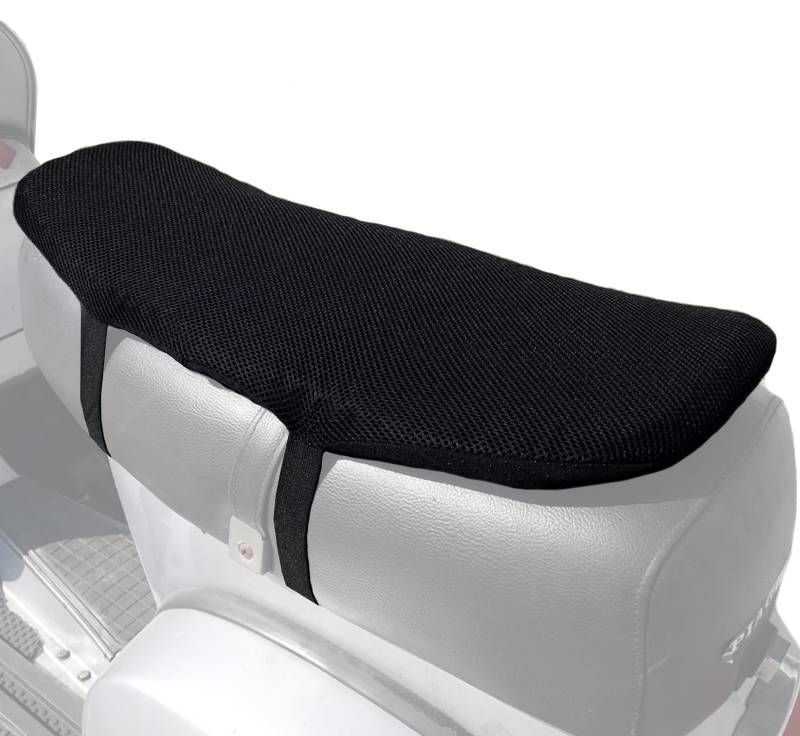 Auto Accessori Lupex Gel-Sitzkissen für Motorrad und Sooter in 3D, Sattelbezug, Verstellbarer Sitzbezug rutschfest, atmungsaktiv und flexibel, 62 x 29 x 3 cm von Auto Accessori Lupex