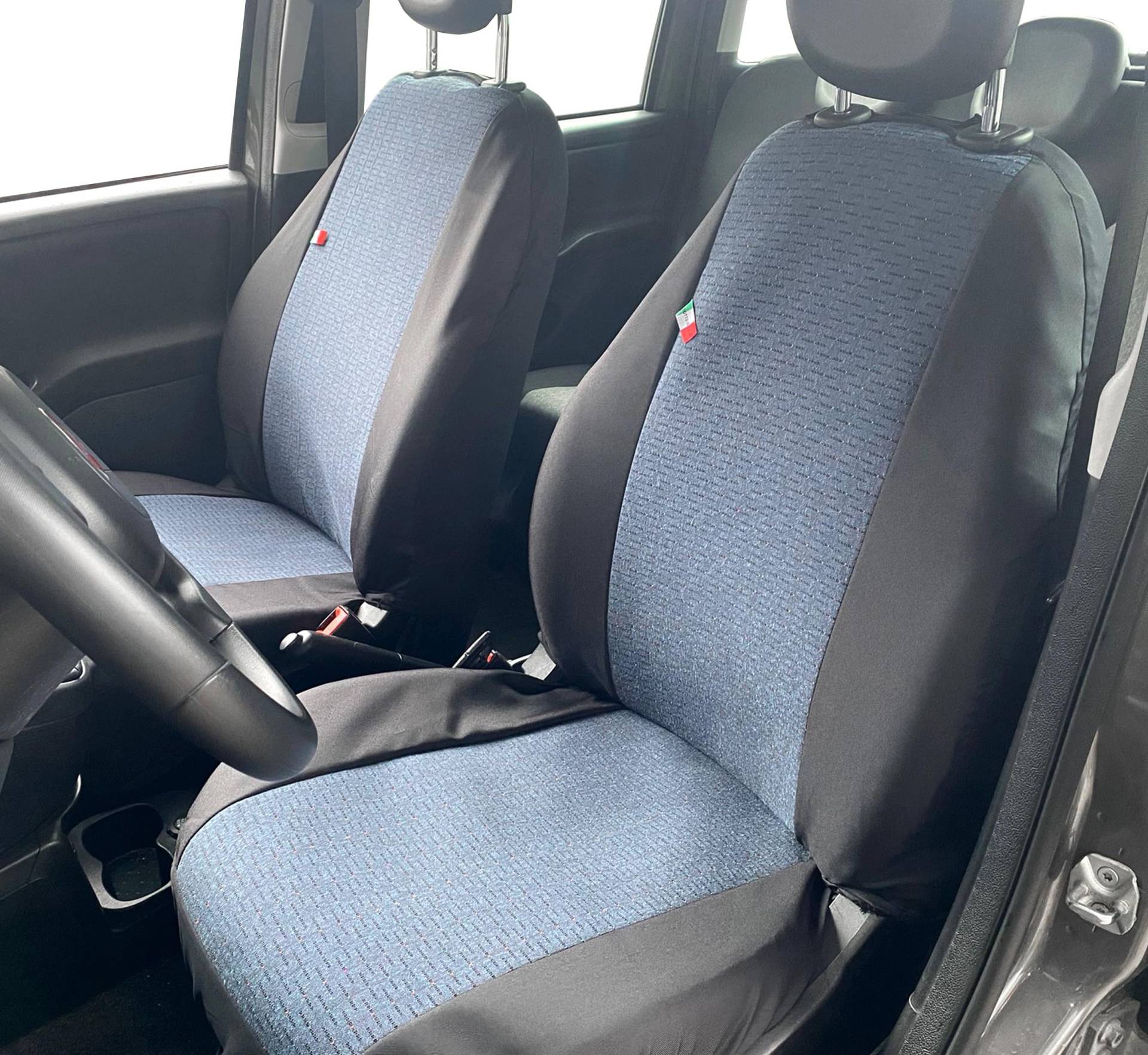 Auto Accessori Lupex Autositzbezüge kompatibel mit Panda, 1 Paar vorne, aus Jacquard-Stoff (Blau – Code 603, von 2003 bis 2012) von Auto Accessori Lupex