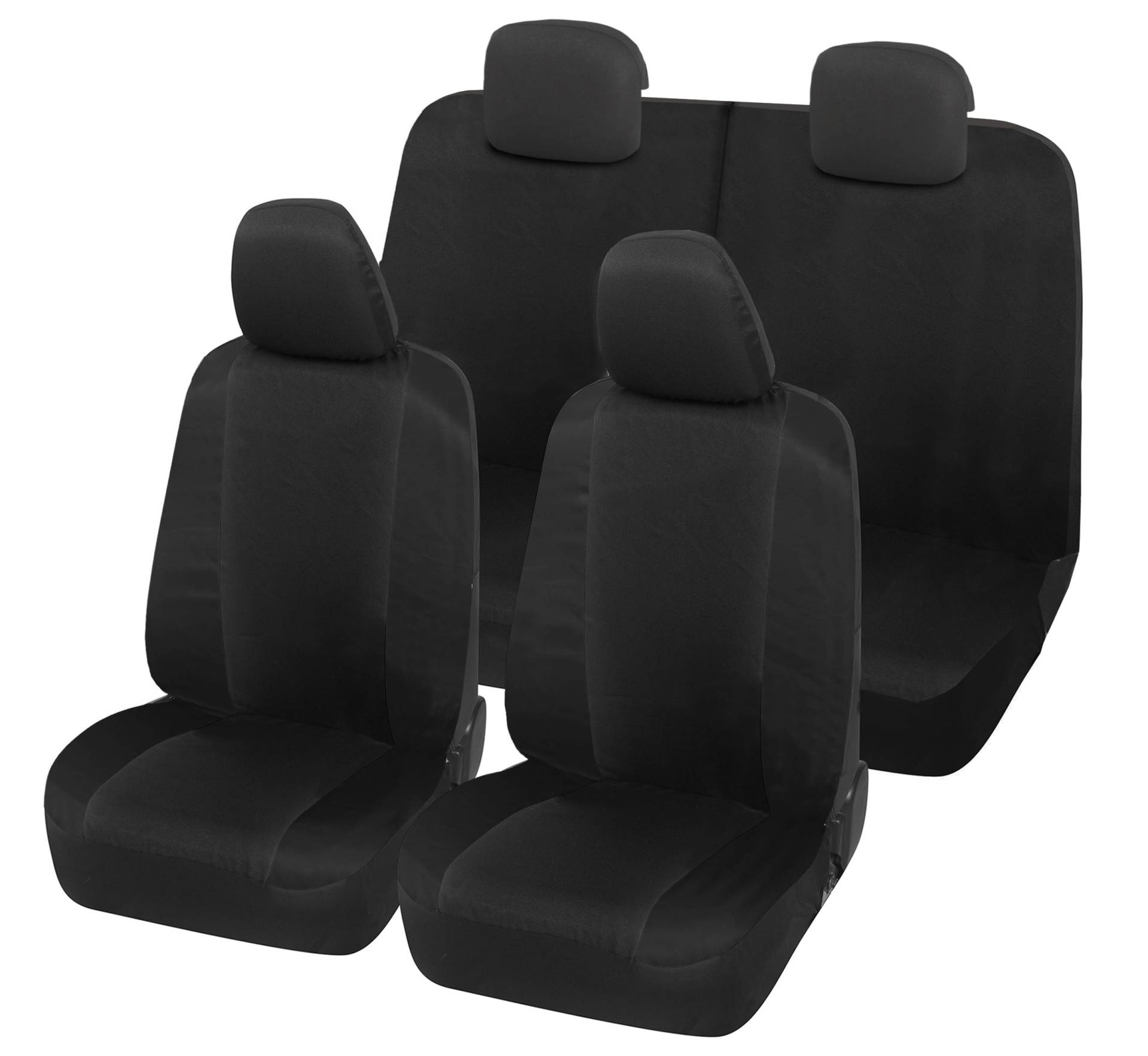 Auto Accessori Lupex Autositzbezüge kompatibel mit Panda ab 2012, Made in Italy, Polyester-Baumwollgewebe, Komplettset (Schwarz – Schwarz, 02 – Rücklehne 50e50) von Auto Accessori Lupex