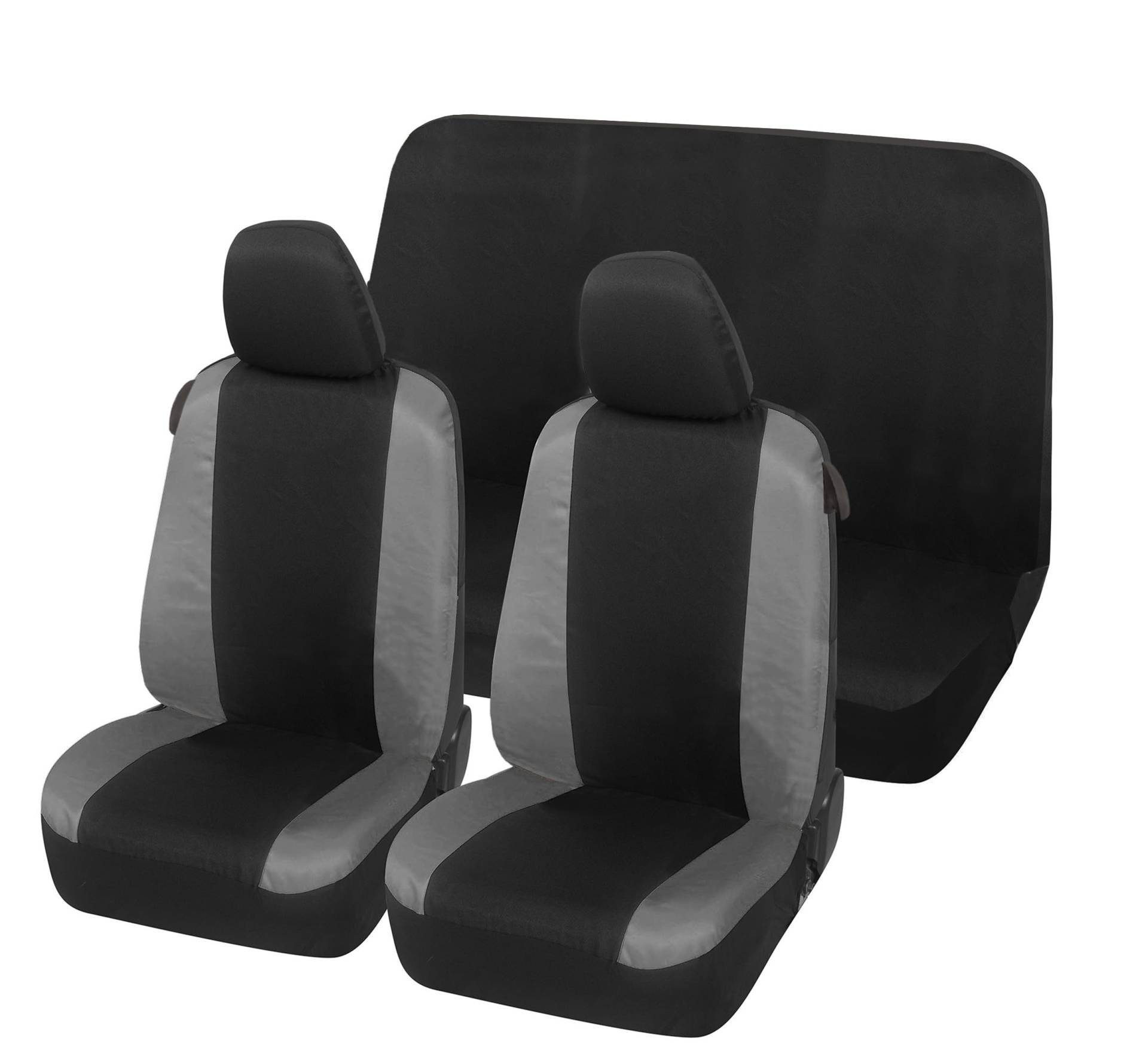 Auto Accessori Lupex Autositzbezüge kompatibel mit Punto, Made in Italy, Stoff Polycotton, vorne und hinten (Schwarz – Dunkelgrau) von Auto Accessori Lupex