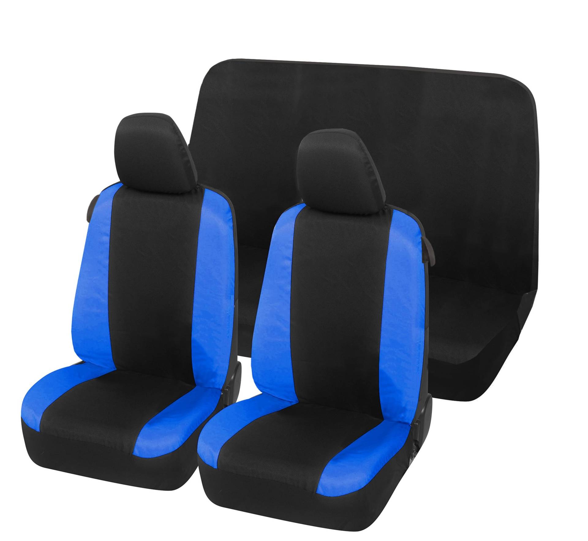 Auto Accessori Lupex Autositzbezüge kompatibel mit Punto, Made in Italy, Stoff Polycotton, vorne und hinten (Schwarz – Königsblau) von Auto Accessori Lupex