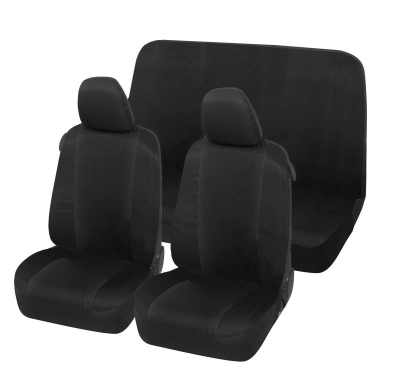 Auto Accessori Lupex Autositzbezüge kompatibel mit Punto, Made in Italy, Stoff Polycotton, vorne und hinten (Schwarz – Schwarz) von Auto Accessori Lupex