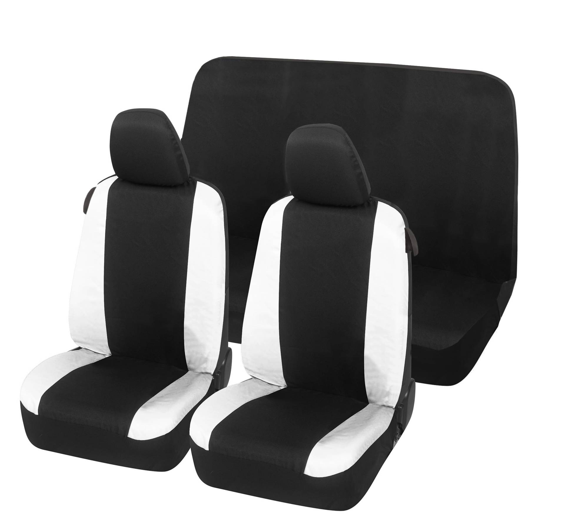 Auto Accessori Lupex Autositzbezüge kompatibel mit Punto, Made in Italy, Stoff Polycotton, vorne und hinten (Schwarz – Weiß) von Auto Accessori Lupex