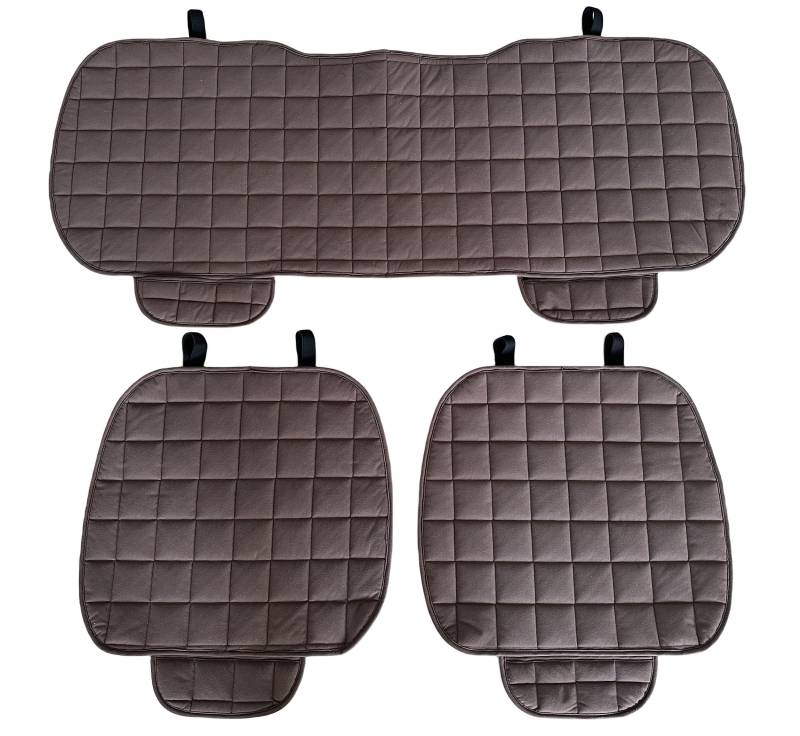 Auto Accessori Lupex Autositzbezug 3 Stück Universal Auto | Sitzschutz 2 vorne und 1 hinten | Protector Comfort Automotive Innenkissen (Kaffee) von Auto Accessori Lupex