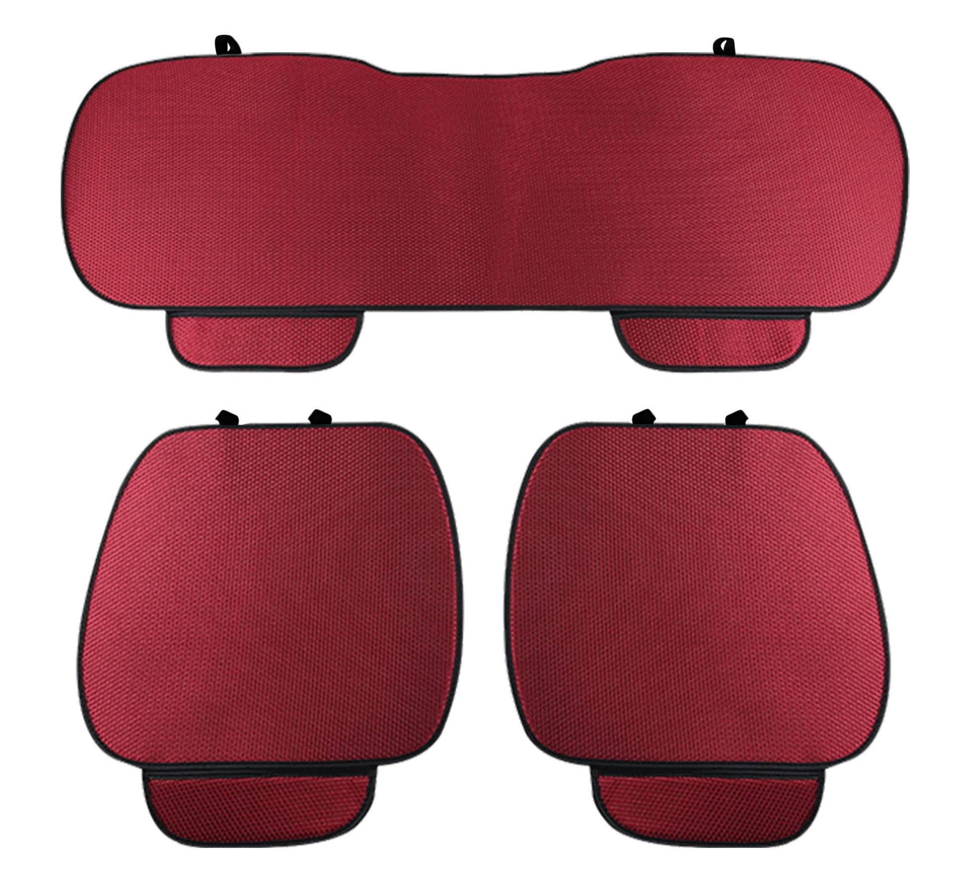 Auto Accessori Lupex Autositzbezug 3 Stück Universal Auto | Sitzschutz 2 vorne und 1 hinten | Protector Comfort Automotive Innenkissen (Silk Ice Rot) von Auto Accessori Lupex