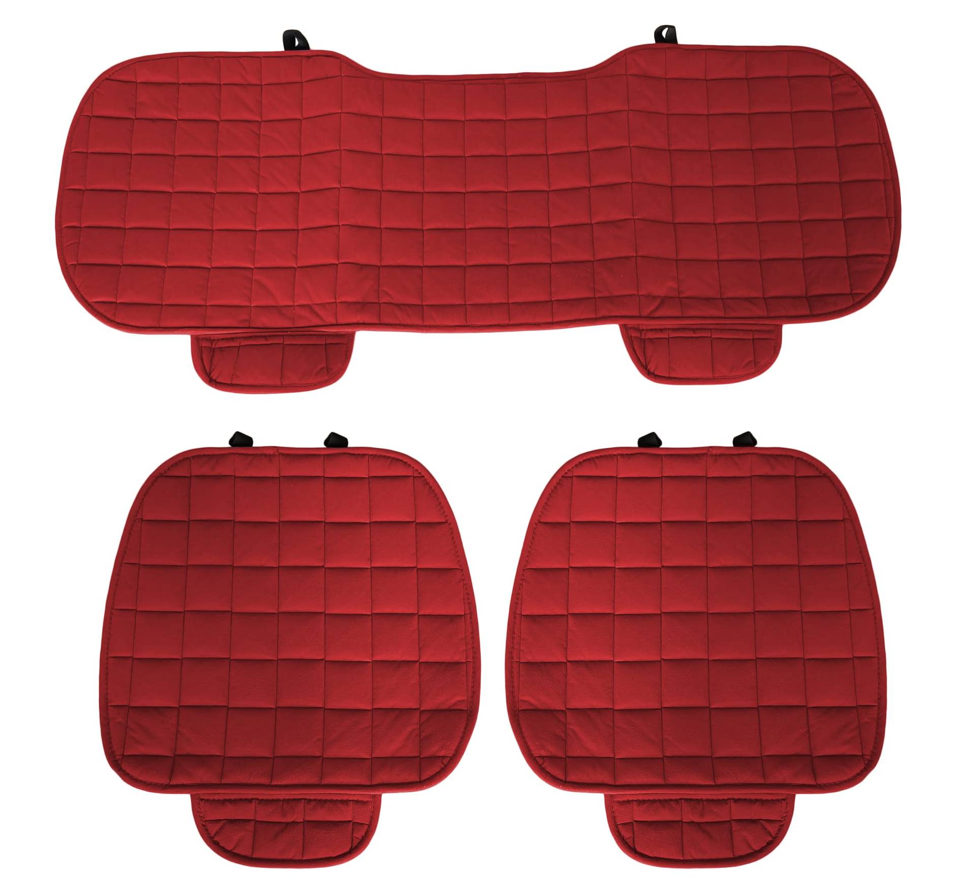 Auto Accessori Lupex Sitzbezug 3 Stück Universal Auto Rot | Sitzschoner 2 vorne und 1 hinten | Protector Comfort Automotive Kissen für den Innenraum von Auto Accessori Lupex