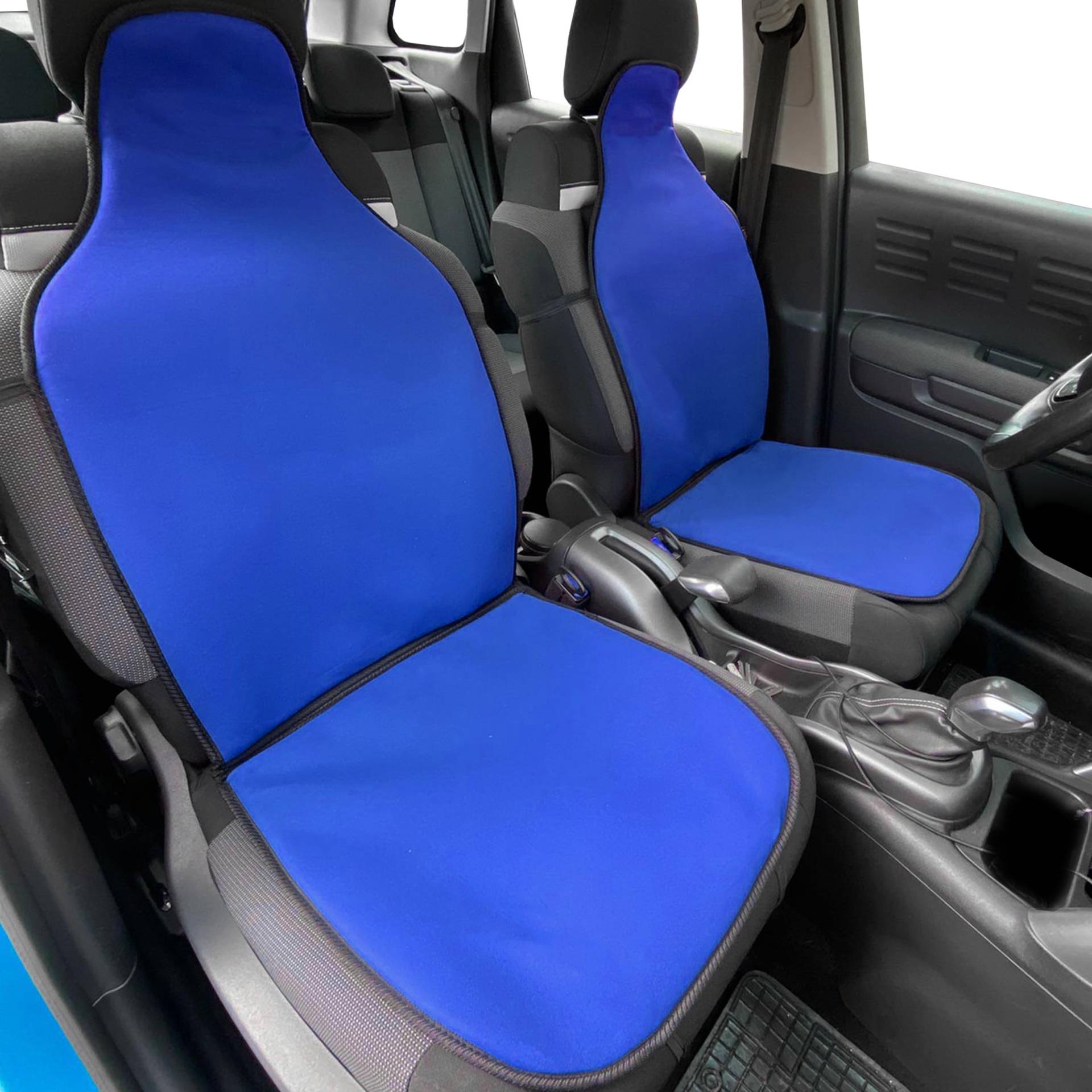 Auto Accessori Lupex - Universal Auto Rückenlehnen aus 100% Polyester - Komfort, Rückenstütze, Sitzschutz und einfach zu installieren - Passend für alle Fahrzeuge (Blau) von Auto Accessori Lupex