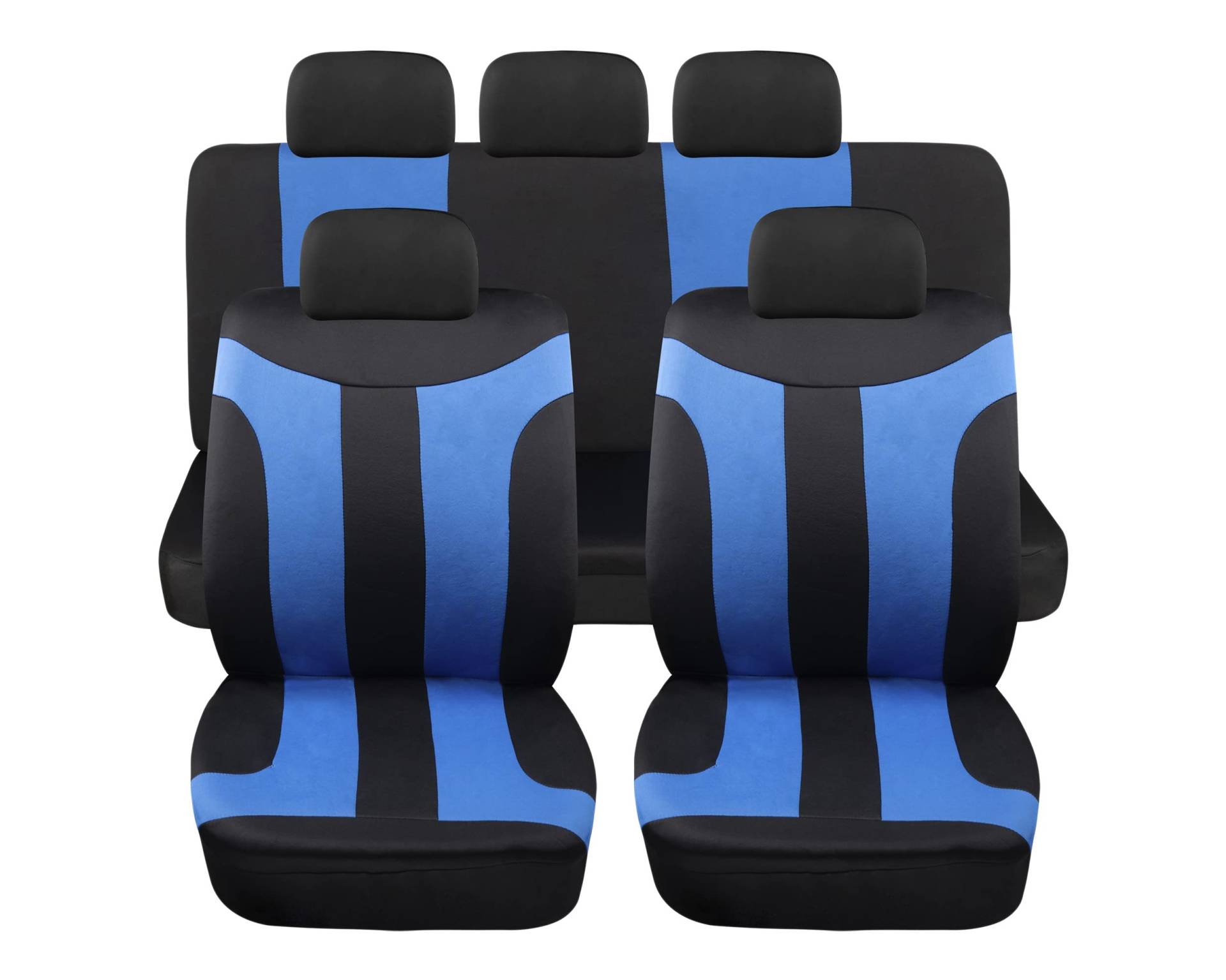 Auto Accessori Lupex - Universal-Autositzbezüge LS05 | Farbe Blau | Vorder- und Hinten-Set | Polyester | kein Suv von Auto Accessori Lupex