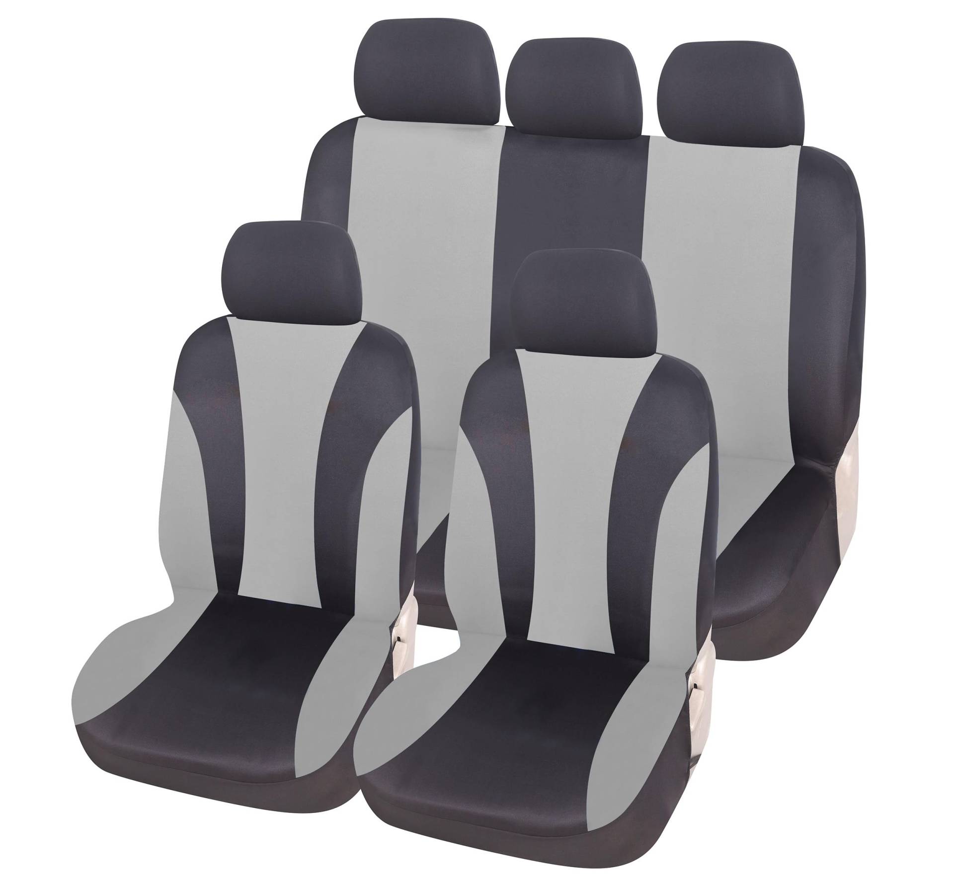 Auto Accessori Lupex Universal-Autositzbezüge LS06, Sitzbezüge Farbe Grau, Set vorne und hinten, Material Polyester, kein SUV von Auto Accessori Lupex