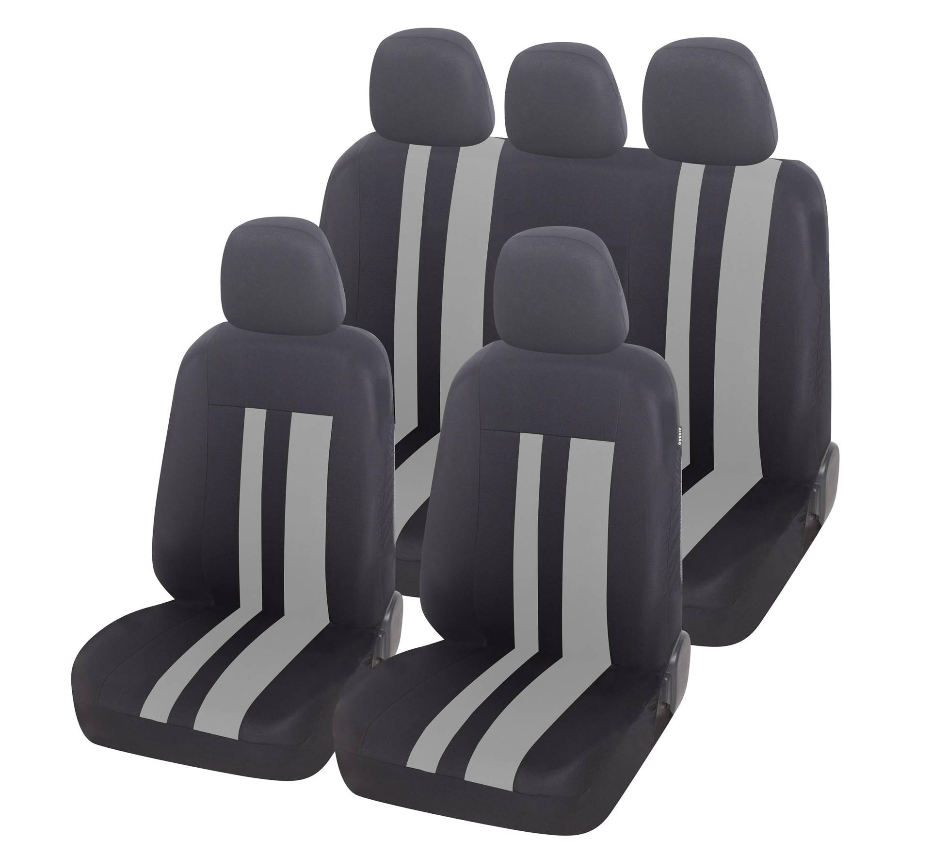 Auto Accessori Lupex - Universal-Autositzbezüge LS07 | Farbe Grau | Vorne & Hinten | Polyester | No Suv von Auto Accessori Lupex