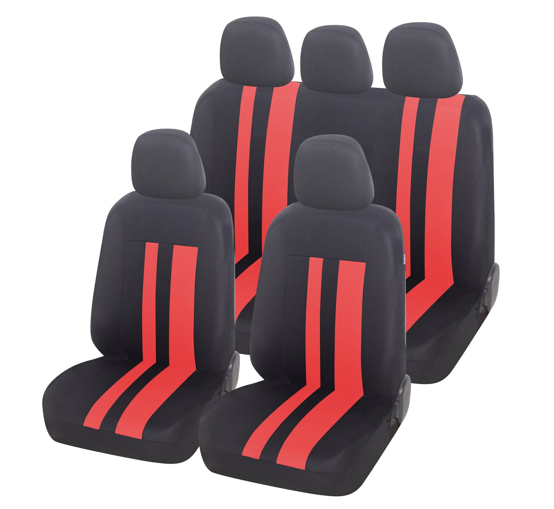 Auto Accessori Lupex - Universal-Autositzbezüge LS07 | Farbe Rot | Vorne & Hinten | Polyester | No Suv von Auto Accessori Lupex