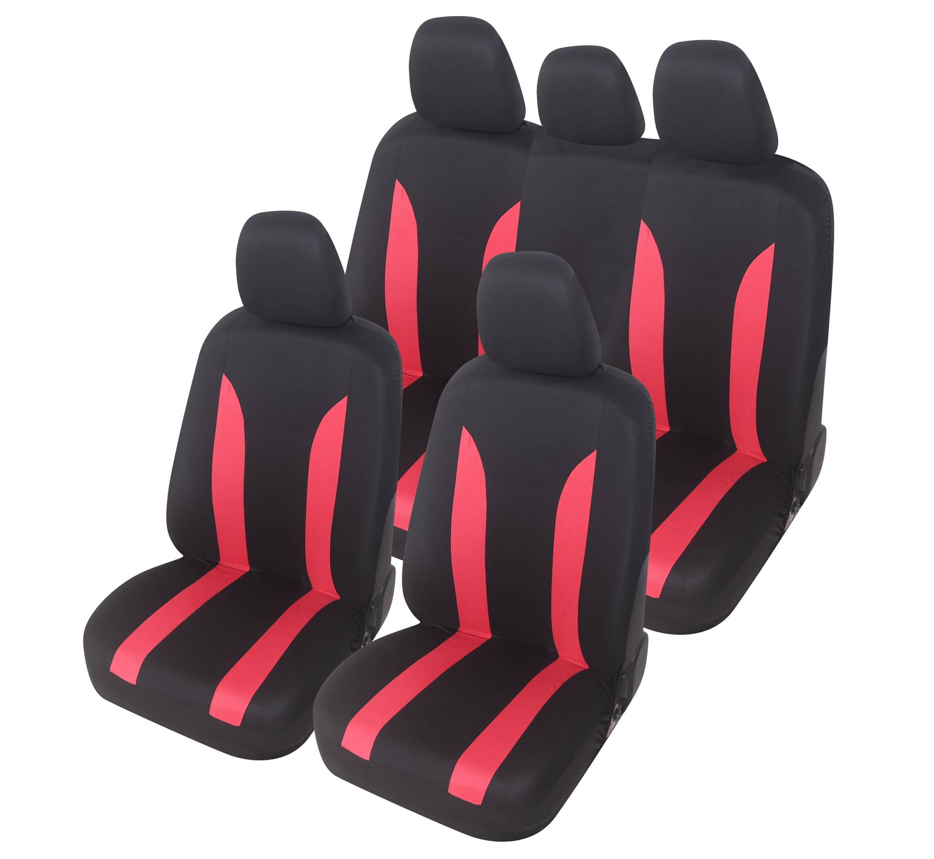 Auto Accessori Lupex - Universal-Autositzbezüge LS09 | Farbe Rot | Set vorne und hinten | Polyester | kein Suv von Auto Accessori Lupex