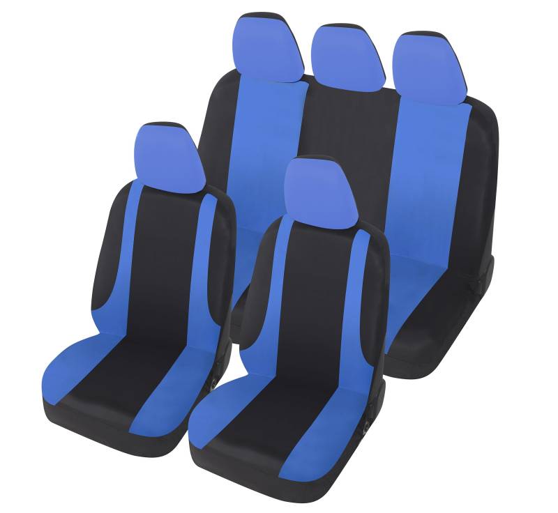 Auto Accessori Lupex Universal-Autositzbezüge LS10, Sitzbezüge Farbe Blau, Set vorne und hinten, Material Polyester, kein SUV von Auto Accessori Lupex