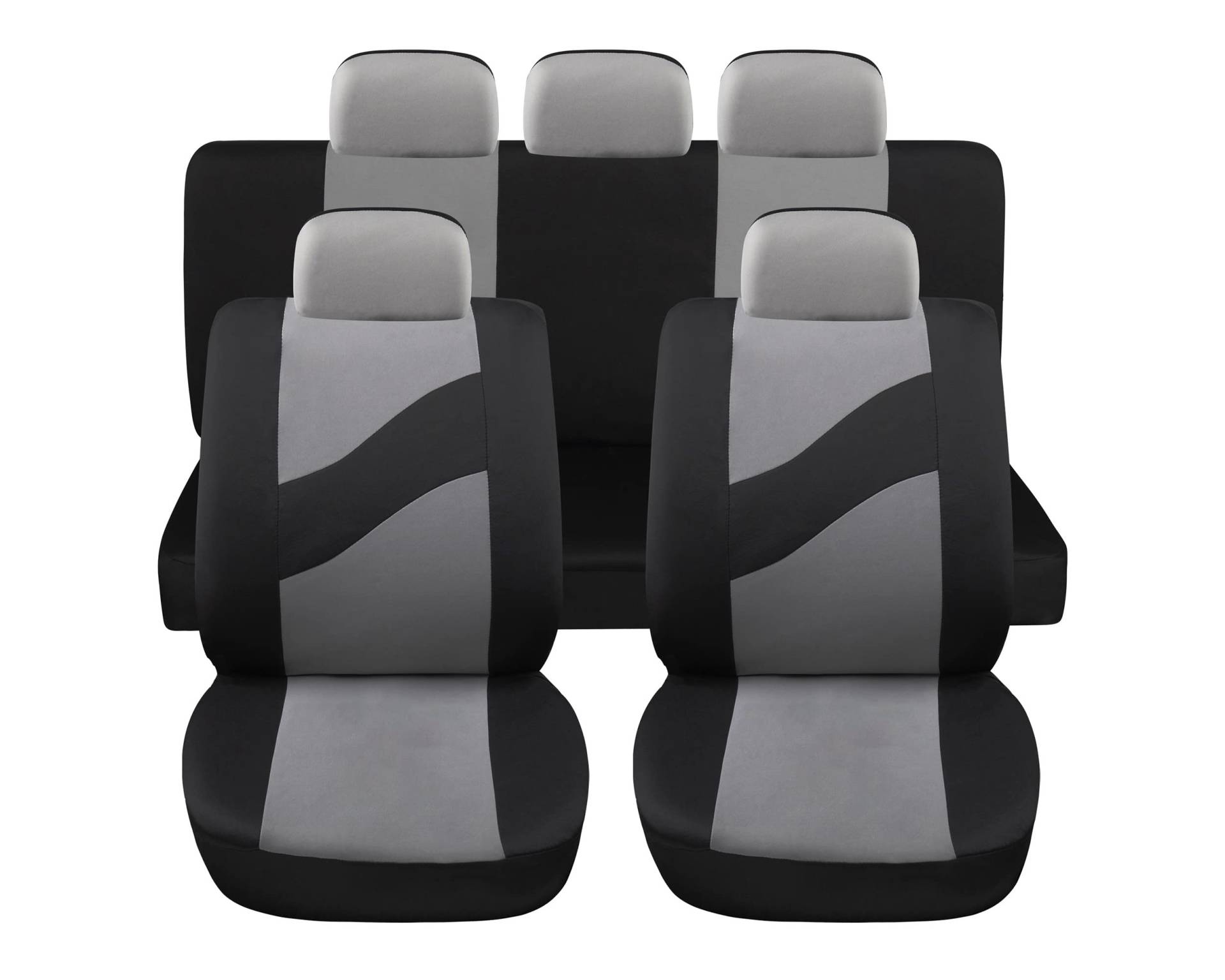 Auto Accessori Lupex Universal Autositzbezüge-Set LS08 Farbe Grau vorne und hinten aus Polyester Utilitaria No Suv von Auto Accessori Lupex