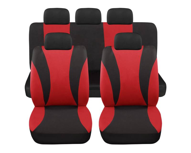 Auto Accessori Lupex Universal-Sitzbezüge-Set LS06 Farbe Rot vorne und hinten aus Polyester Utilitaria No Suv von Auto Accessori Lupex