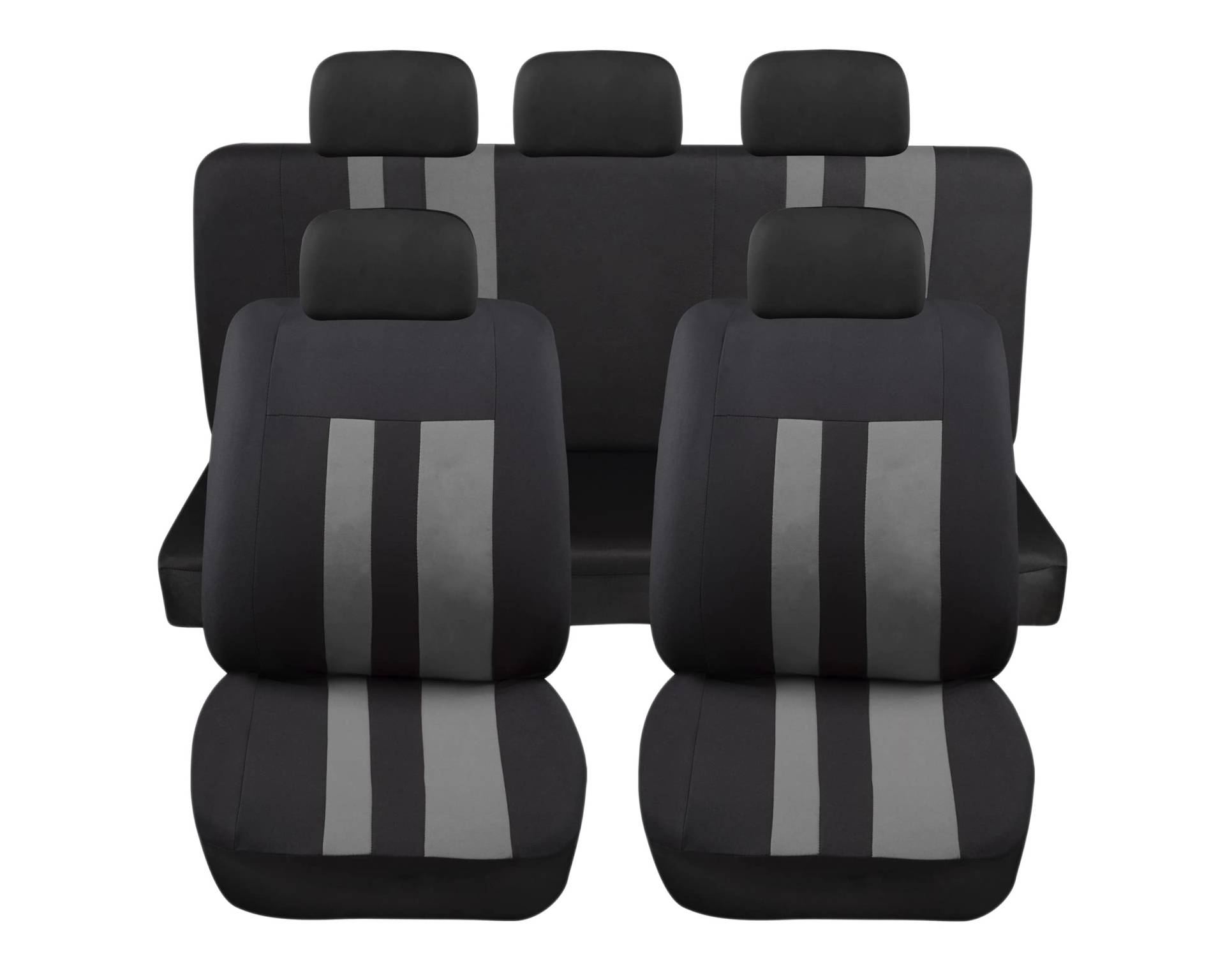 Auto Accessori Lupex Universal-Sitzbezüge-Set LS07, Farbe grau, vorne und hinten, aus Polyester von Auto Accessori Lupex