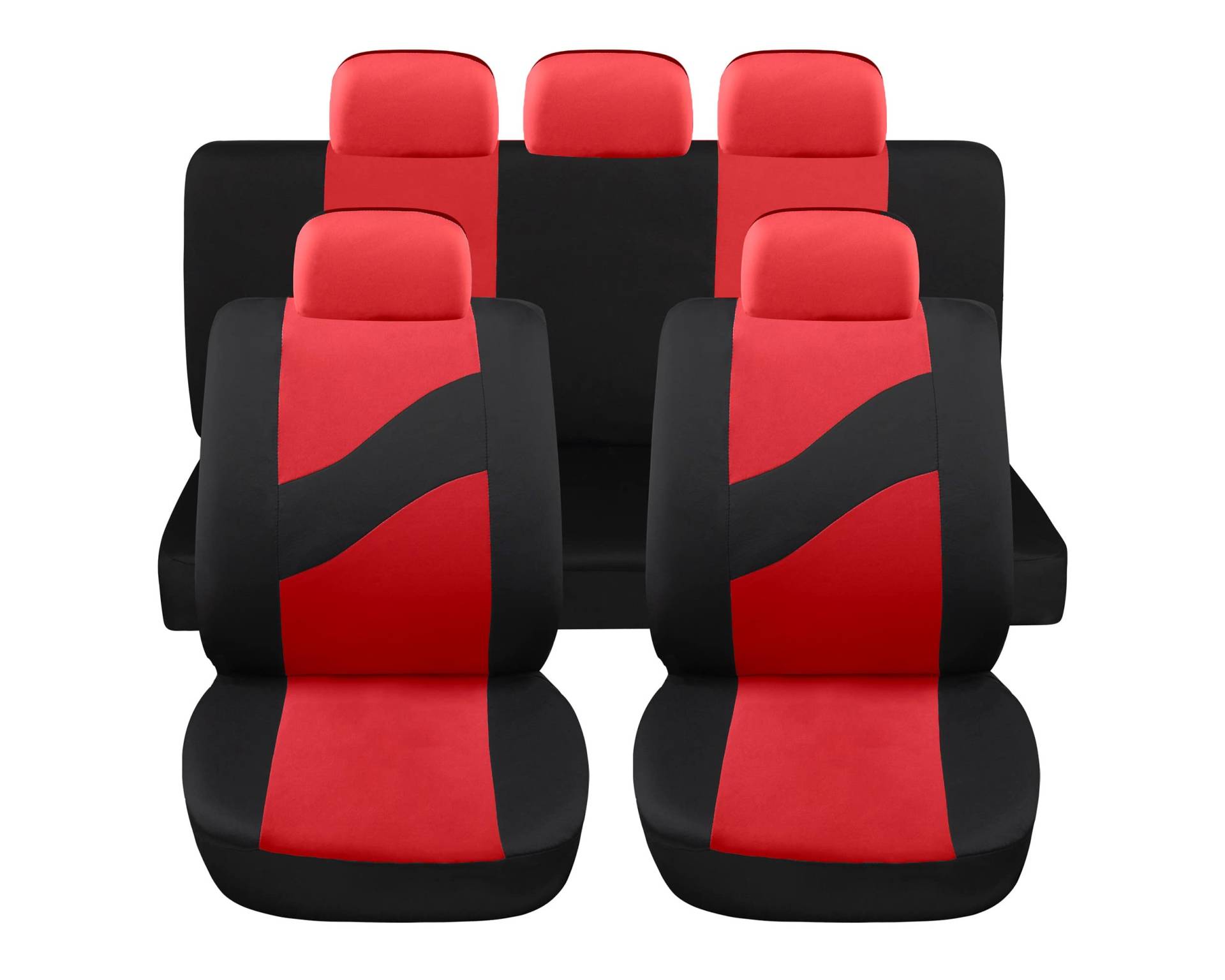 Auto Accessori Lupex Universal-Sitzbezüge-Set LS08 Farbe Rot vorne und hinten aus Polyester Utilitaria No Suv von Auto Accessori Lupex